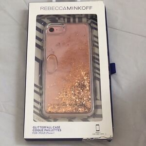 Rebecca Minkoff Gold Glitterfall iPhone 7 Case (H)